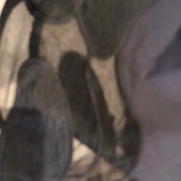 Women’s Navy Button-Up Blouse with Sheer Hem - Picture 6 of 8